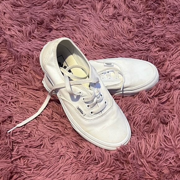 Vans Shoes - white lace up vans